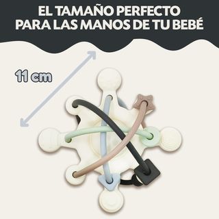 Mordedor sensorial para bebé con sonajero. NUEVO 
