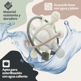 Mordedor sensorial para bebé con sonajero. NUEVO 
