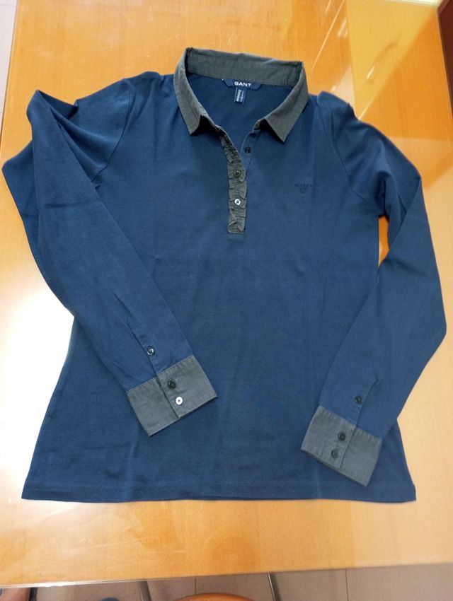 Camiseta manga larga Gant azul marino