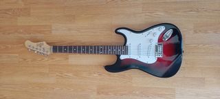 Guitarra eléctrica con funda + púas + herramientas