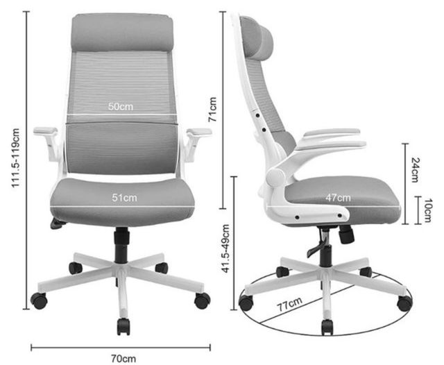 Silla oficina giratoria gris