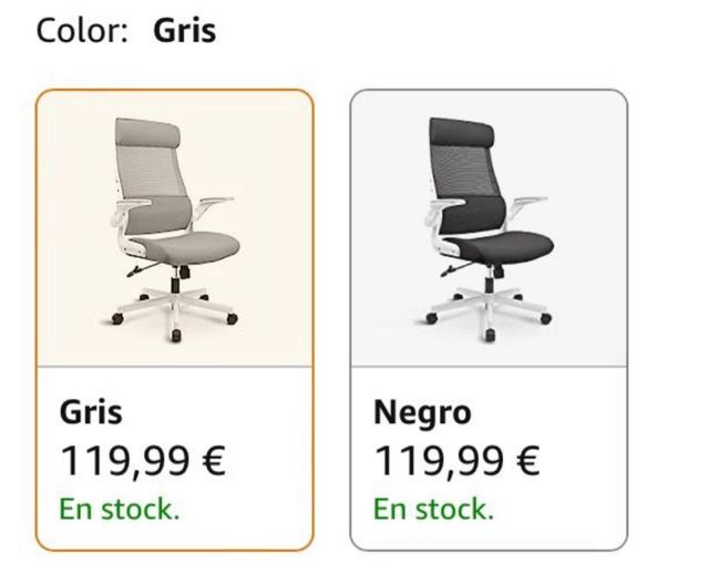 Silla oficina giratoria gris