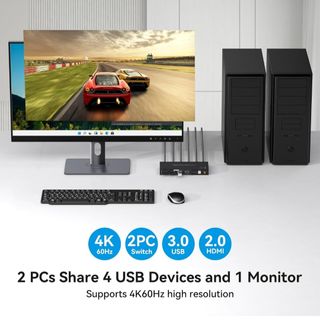 Switch HDMI KVM 2x1 Pro 4K@60Hz