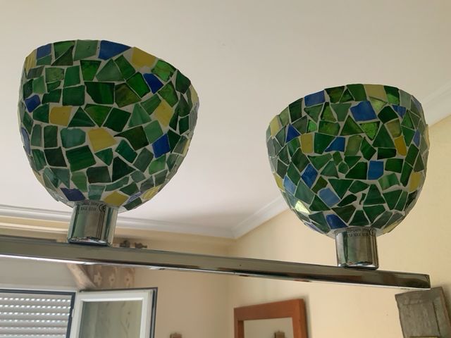 Lampara mosaico 4 luces