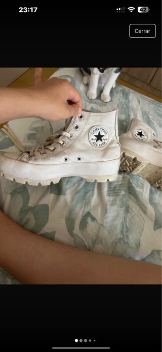 Converse blancas plataforma