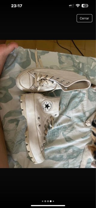 Converse blancas plataforma