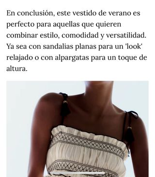 Vestido nido de abeja de Zara