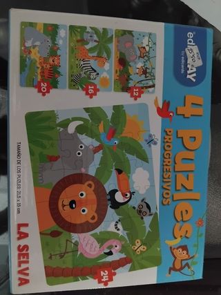 4 Puzzles Educativos EdPlay - Selva