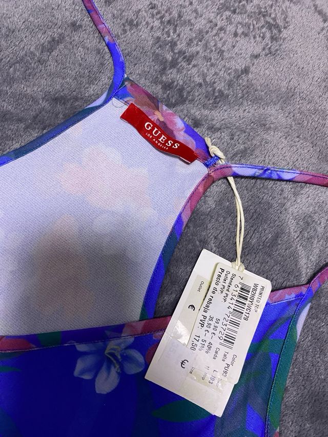 Blusa Guess azul estampada