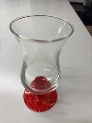 Coppa vetro soffiato rossa