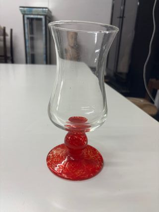 Coppa vetro soffiato rossa