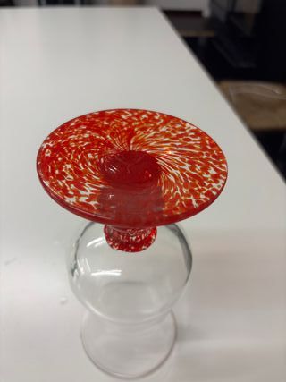 Coppa vetro soffiato rossa