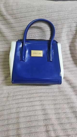 Bolso BIMBA Y LOLA azul y blanco