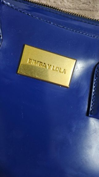 Bolso BIMBA Y LOLA azul y blanco