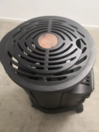 Estufa gas butano hierro fundido negra