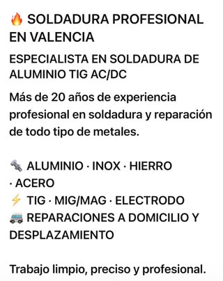 SOLDADOR RAPIDO Y FIABLE. URGENCIAS EN EL DIA