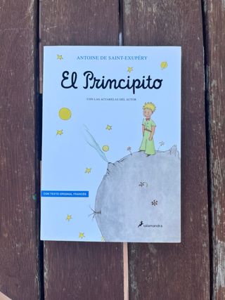 El principito: texto en francés y acuarelas