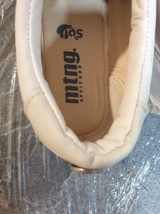 Zapatillas Mustang beige plataforma
