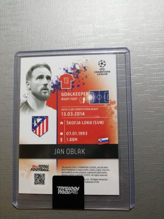Oblak Atlético de Madrid topps total football 