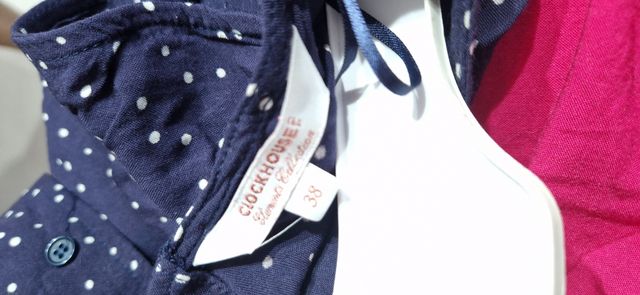 Blusa azul sin mangas - lunares blancos