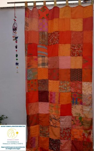 Cortina hecha 2 caras tela De la India.EnvioGratis