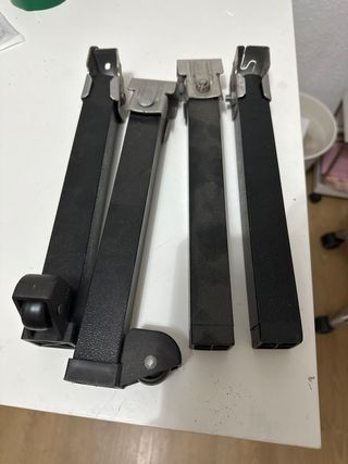 Patas somier - 4 uds. - metal/plástico