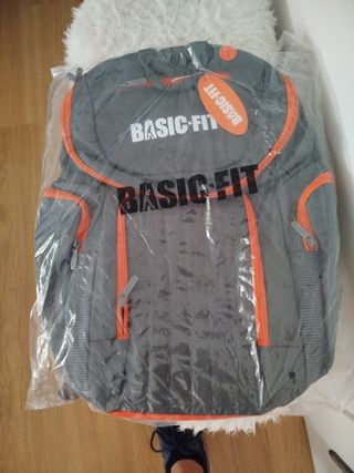 Mochila BASIC-FIT Gris-Naranja