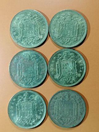 LOTE 6 Monedas España 1975 Carlos I,1 PTA,*19*80