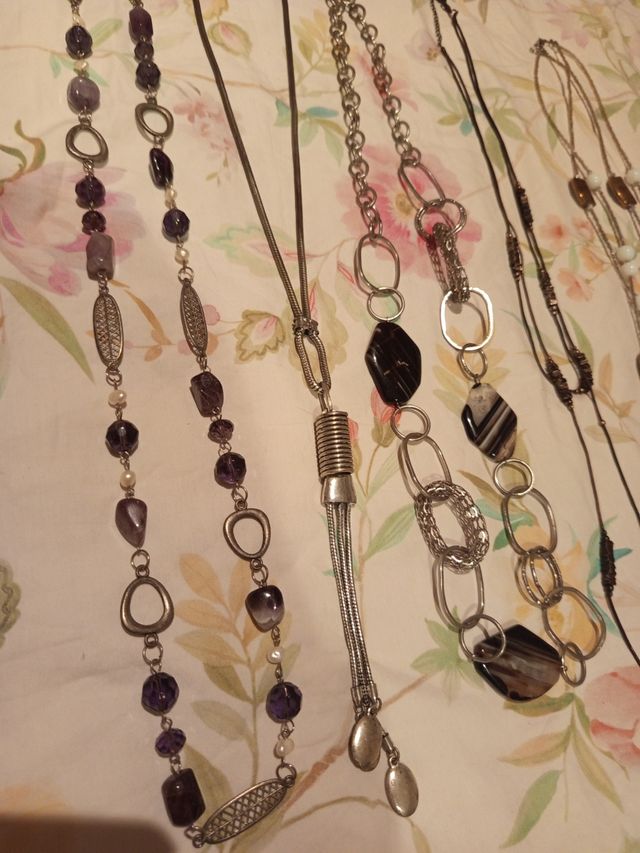 5Collares bisutería vintage liquidación!