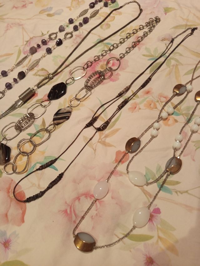5Collares bisutería vintage liquidación!