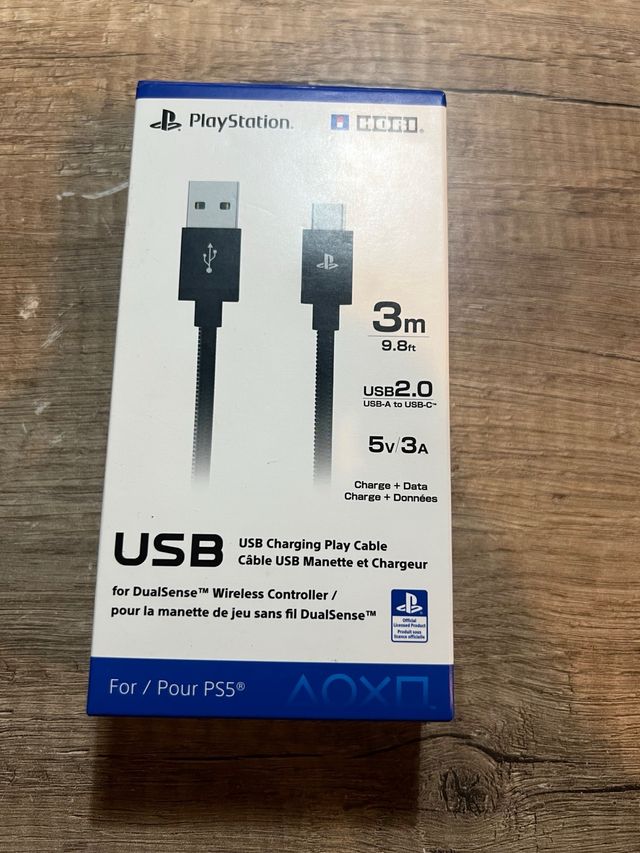 Cable USB HORI 3m PS5