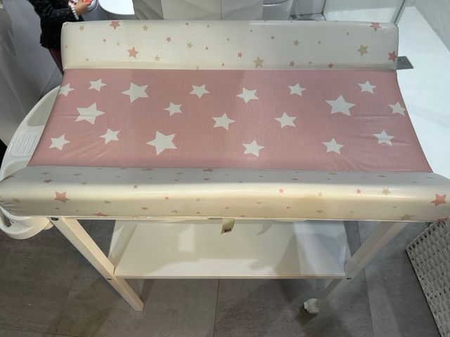 Bañera bebé cambiador plegable estructura madera