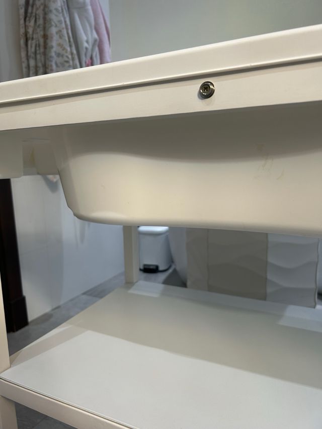 Bañera bebé cambiador plegable estructura madera