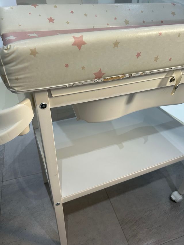 Bañera bebé cambiador plegable estructura madera