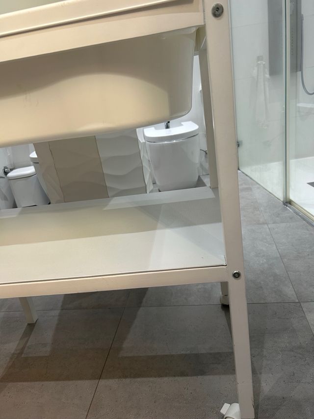 Bañera bebé cambiador plegable estructura madera