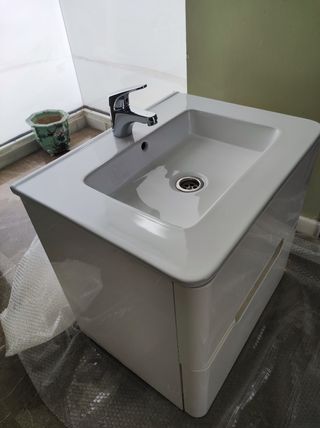 Mueble baño blanco porcelana