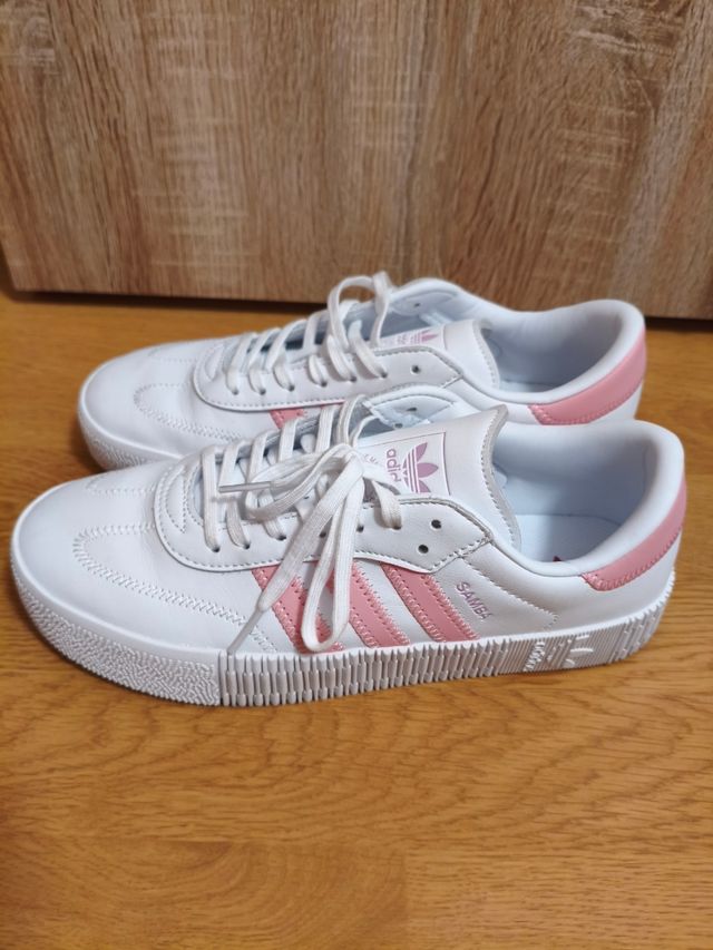 Zapatillas Adidas Samba Rosa-Blanco