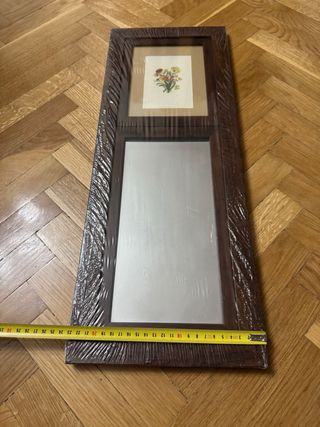 Espejo con marco madera - Decorativo