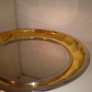 Vassoio oro zecchino 2rkt e acciaio inox