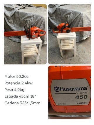 Motosierra  Husqvarna 450 y 130  dos unidades.