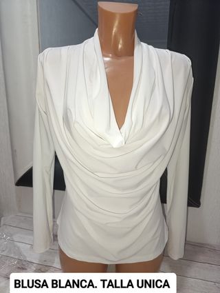 Blusa blanca - Talla única Nueva 