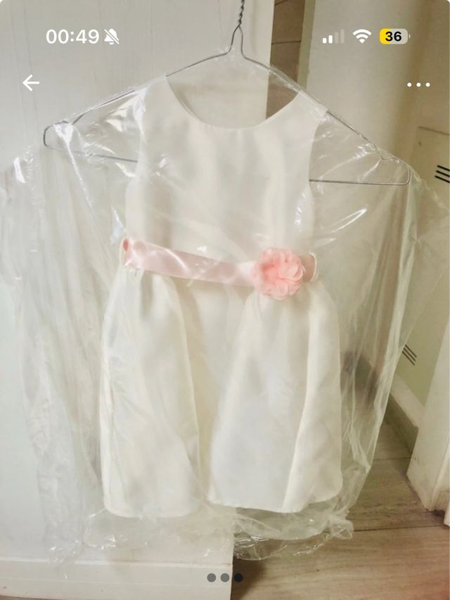 Abito cerimonia bimba bianco 18 mesi