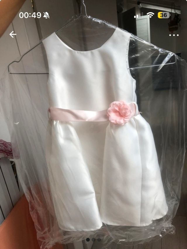 Abito cerimonia bimba bianco 18 mesi