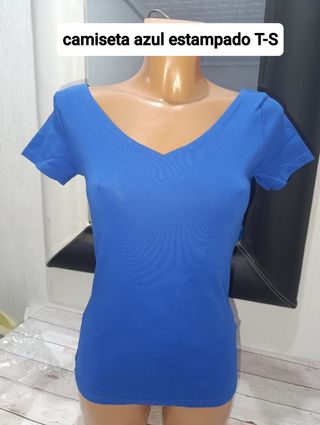 Camiseta azul talla S