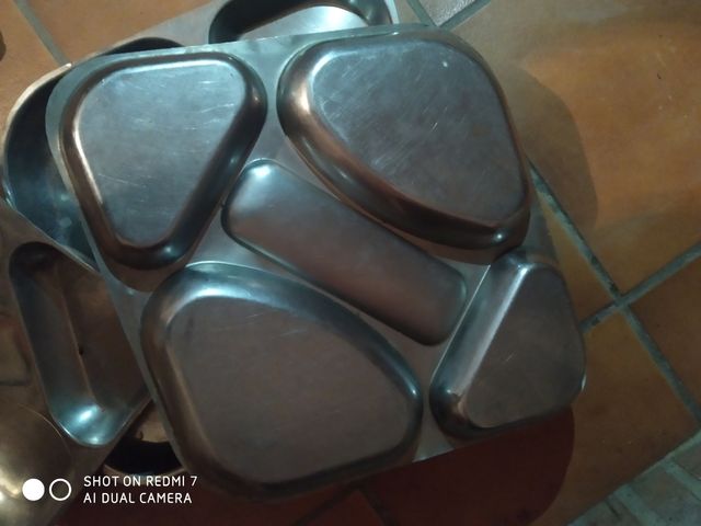 10 Bandejas Buffet Acero Inoxidable