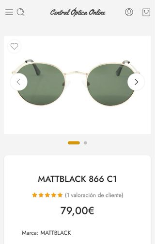 Gafas sol Mattblack doradas