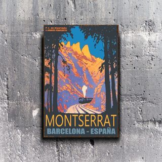 PLACA METALICA TURISMO MONTSERRAT CARTEL METAL