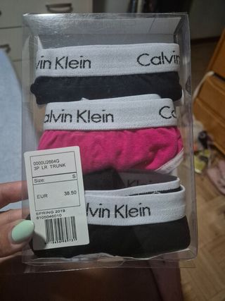 3 tangas Calvin Klein gris talla S