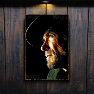 PLACA METALICA CLINT EASTWOOD CARTEL DECORATIVO TV