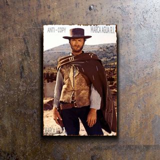 PLACA METALICA CLINT EASTWOOD CARTEL DECORATIVO TV